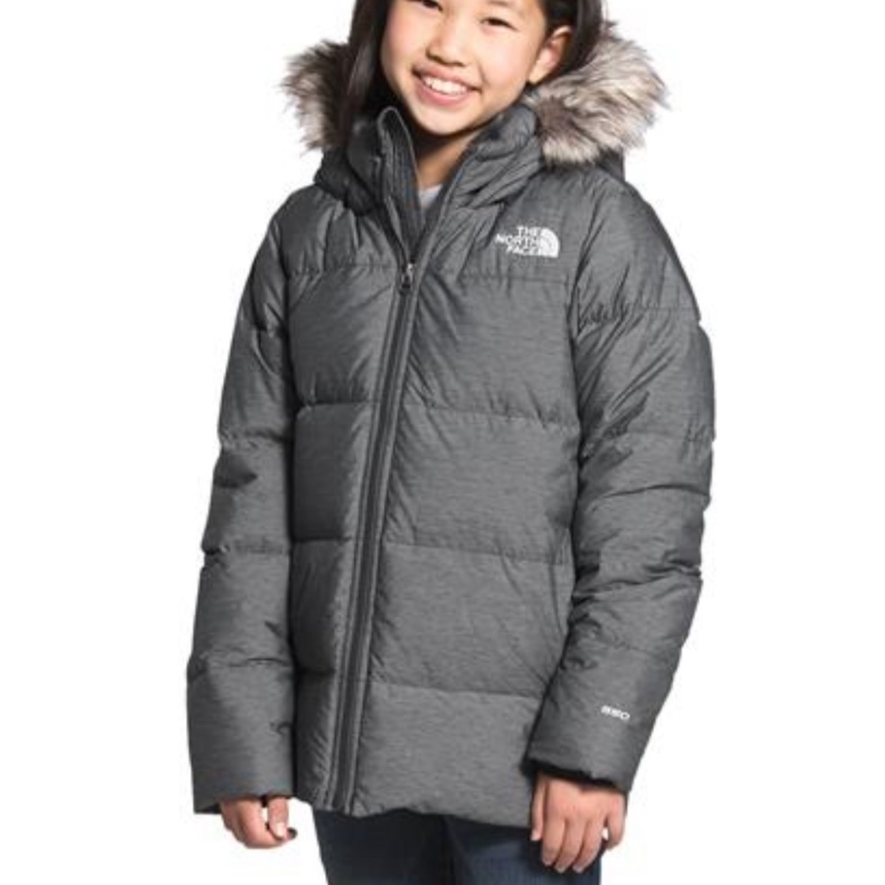 The North Face Grey Puffer Jacket for winter